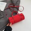 Bolso de Bowling de Mano de Moda para Mujer 2025 Otoño Nuevo Simple de Nicho Tendencia para Viajar con un Solo Hombro Cruzado Bolso de Mujer