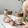Taza de Cristal para Ver la Montaña Vidrio Transparente de Alto Borosilicato Resistente a Altas Temperaturas Taza de Una Sola Capa Juego de Tazas de Té para Oficina Taza de Té para el Hogar
