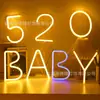 Nuevas Luces LED de Letras para Cumpleaños y Festival Qixi Combinación DIY Luces Nocturnas, Luces Decorativas de Atmósfera de Moda, Luces Decorativas para Confesiones