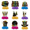 Decoración de Mesa para Fiesta de Año Nuevo 2027 Arreglo Cuenta Regresiva Atmósfera de Fiesta Panal Exhibición de Mesa Abanico de Papel Adorno de Panal Personalizado