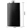 Amazon 1-18 onça frasco de quadril de aço inoxidável portátil russo portátil ao ar livre frasco de quadril de metal plano