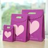 Bolsa de hebilla de retorno de boda roja Día de San Valentín amor Voltear bolsa de regalo de papel cálido Moda bolsa de dulces de boda