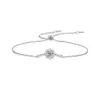 Estilo personalizado apilable, cierre ajustable, joyería más vendida en transmisiones en vivo, cierre anticaída, pulsera de plata 925 con moissanita, producto de lujo ligero de alta gama