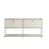 Combinação Modular de Aparadores Vintage, Gabinetes de TV em Aço Inoxidável, Gabinetes de Armazenamento Modernos Minimalistas Estilo Ins, Gabinetes de Armazenamento Doméstico