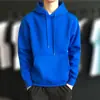 Suéter grosso com forro de fleece para Outono e Inverno masculino com capuz, moletom moderno, novo casaco, cor sólida, pulôver, estilo coreano para estudante
