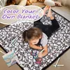 Manta de Colorir DIY Nova com Marcadores Manta de Colorir DIY com Marcadores