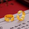 Tienda de Oro Mismo Estilo Estilo Antiguo Patrón Vertical Anillo Abierto Ruyi Baifu Oro Arena Vietnamita Estilo Chino Anillo Pulsera Retro