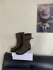 Botines de Motociclista con Tacón Grueso y Hebilla Retro para Mujer, Nuevo Estilo Otoño/Invierno 2026, Puntera Redonda Desgastada, Botas de Jinete Versátiles que Adelgazan