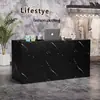Mostrador isla para tienda de ropa, mostrador de recepción, mostrador de bar de lujo para empresa, mostrador de recepción, salón de belleza, mesa de mostrador pequeña para supermercado