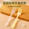 Garfo Dobrável Descartável para Macarrão Instantâneo 146mm Garfo de Plástico PP para Macarrão Instantâneo Garfo de Grau Alimentício Garfo Personalizado