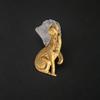 Europa y Estados Unidos retro alto sentido de animal antiguo broche simple nicho gatito sentido de diseño creativo accesorios al por mayor