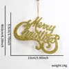 Adornos de letras inglesas con purpurina navideña, Suministros para decoración de árboles de Navidad, Accesorios para arreglos, Colgantes de letras 'Merry Christmas'