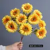 Flores Artificiales, Girasoles, Flores Gerberas, Decoración del Hogar, Flores Falsas, Exhibición en Salón Budista, Estilismo de Paisaje de Jardinería, Arreglo Floral