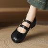 Zapatos Mary Jane Franceses Retro Negros Cómodos y Versátiles para Mujer 2026 Otoño Nuevo Estilo Suela Suave Tacón Grueso Zapatos de Una Sola Pieza que No Cansan