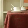 Mantel de Mesa de Café Clásico Vintage Inspirado en Zen de Color Sólido Rectangular Estilo Nórdico Algodón Lino Tela Inspirada en Zen Hecho a Medida Liso