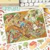 Pacote de Adesivos de Paisagismo Cena Miniatura Estéreo 3D Padrões de Casa Novo Presente de Aniversário para Crianças Meninas Educacional Feito à Mão