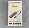 O novo Hub USB 3.0 com Placa de Rede de 100 Megabits sem driver, Hub USB Extensor USB para Notebook