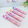 Caneta Borracha Giratória Desenho Animado Unicórnio Padrão Fofo Cultural e Criativo, Borracha de Apagar Limpa, Material Escolar para Estudantes