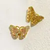 Accesorios de Oro de 14K de Alta Retención de Color Incrustados con Turmalina Imitación Cuentas Espaciadoras de Mariposa Pulsera DIY Hecha a Mano Cadena para Teléfono Móvil con Cuentas