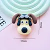 Peças de Acessórios DIY de Resina de Cachorro Fosco Desenho Animado para Capas de Celular, Ímãs de Geladeira e Decorações de Sapato Crocs