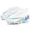 Chuteiras de Futebol Juvenis Atacado, Tênis de Futebol Tamanho Grande, Chuteiras de Treino, Sapatos de Couro High-Top com Travas Longas Transfronteiriços