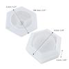 Grande tamanho pequeno hexagonal vela copo molde diy cristal epóxi hexagonal corte gesso caixa de armazenamento molde silicone