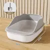 Bandeja de Gato Abierta Tamaño Extra Grande Totalmente Semi-cerrada Inodoro para Gato Anti-arena Pequeña y Mediana Bandeja de Arena para Gatito Suministros para Gatos