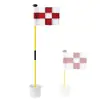 Bandera de Green de Golf de 1 Sección/2 Secciones Bandera Desmontable Combinación Campo Práctica Suministros Marcador de Bandera Conjunto de Copa de Hoyo