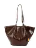 Bolsa tote de alta qualidade, minimalista, para mulheres, nova moda 2026, grande capacidade, versátil, para o dia a dia, bolsa de ombro plissada
