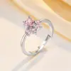Anillo de Cobre Exquisito con Microincrustaciones de Diamantes, Ultrabrillante y de Ensueño para Mujer, Estilo Francés de Lujo Ligero con un Toque de Alta Gama, Anillo Abierto Super Hada y Hermoso