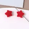 Dulces y Versátiles Accesorios para el Cabello de Estrella de Cinco Puntas Perforada Recta de Acrílico Flocado para Otoño e Invierno Diadema Accesorios para Manualidades
