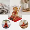 Mini 2 pulgadas Versión Q Sun Wukong Mono que Asiente Automáticamente Alimentado por Energía Solar Rey Mono Adorno de Escritorio que Trae Fortuna Decoración del Hogar