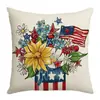 Nueva Funda de Almohada Transfronteriza Amazon Shein Temu Comercio Electrónico Hogar Sofá Lumbar Funda de Almohada Funda de Almohada Bandera Americana