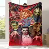 Manta Halloween Sofá Preguiçoso Presentes Roupa de Cama Manta de Flanela Sala de Estar Conjunto de Gráfico de Feriado