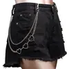Tendencia de moda de joyería transfronteriza europea y americana hip-hop metal amor doble capa cadena para pantalones para hombres y mujeres con colocación de ocio diario