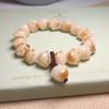 Pulsera de Raíz de Bodhi de Jade Blanco Pulsera de Bodhi de Garra de Gato Quemada con Carbón Cuentas de Buda de Alto Lanzamiento Cuentas Wen Play Venta al por Mayor Suministro en Vivo