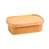 Lonchera rectangular desechable para llevar, caja de embalaje con tapa, recipiente de papel, lonchera comercial de calidad alimentaria, para comida ligera, ensalada y fruta.