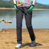 Pantalones de Secado Rápido para Exteriores para Hombre, Primavera y Otoño Deportivos Elásticos para Senderismo y Montañismo, Verano Delgados Transpirables Softshell Pantalones Largos