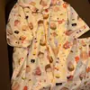 Pijama Nuevo para Mujer, Traje Dulce de Amor, Shorts de Manga Corta de Verano, Conjunto de Dos Piezas para Salir, Ropa de Casa para Dormitorio Estudiantil