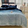 Suministro Directo de Fábrica de Juego de Cuatro Piezas Nuevo Sencillo de Algodón Cepillado Estampado de Aloe Vera para Ropa de Cama de Verano Delgada y Fundas de Edredón al por Mayor