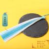 16cm Dos Tonos Borla Flecos Hanfu Cheongsam Ventilador Colgante Accesorio Bolsita Marcador Colgante Estilo Hanfu
