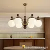 Lámpara de araña vintage estilo francés para sala de estar, nuevo modelo 2026, lámpara de cristal retro americana para pasillo, comedor y dormitorio