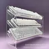 Soporte de exhibición de teclado multicapa de alta transparencia acrílico, estante de almacenamiento de teclado mecánico inalámbrico, caja de exhibición para laptop y mouse