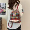 Bolso Pequeño de Cuadros de Moda para Mujer 2025 Nueva Moda Mochila Elegante Estilo Universitario Diseño de Nicho Bolso de Mujer de Moda