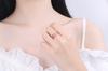 Anel de flash de diamante hot sale japonês e coreano feminino imitação estilo frio senso de design anel de dedo indicador nicho anel ins 520 Qixi presente