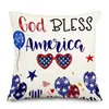 2026 Bestseller de Amazon Funda de Almohada del Día de la Independencia Estrella Rayas Gnomo Celebración Festiva Funda de Almohada Decorativa