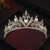 Amazon Corona de Novia Europea y Americana Accesorios para el Cabello Corona Barroca Cumpleaños Infantil Diadema de Cristal para Boda Lujo