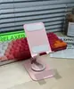 Suporte de Celular Móvel Dobrável Rotativo Todo em Metal com Logo e Mensagem Promocional, Suporte de Mesa Portátil Multifuncional para Transmissão ao Vivo