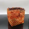 Venta al por mayor de fábrica cuadrado grande almacenamiento acolchado bolsillo corsé taza de té tetera empaque bolsa de regalo bordado bolsa de brocado bolsa