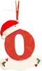 Letras Navideñas con Gorro Rojo Decoraciones de Letras, Adornos Colgantes para Árbol de Navidad DIY Colgantes Personalizados Regalos